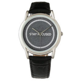 Stay Focused Motivational Watch Inspirationalquote Armbandsur
