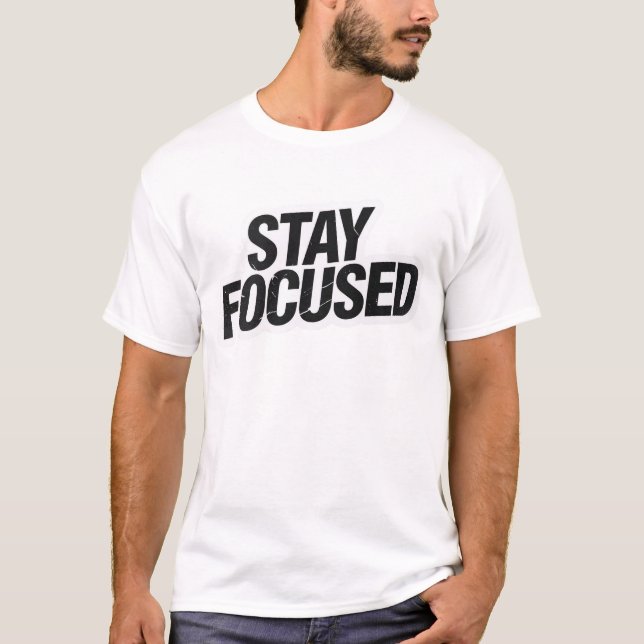 “Stay Focused T-Shirt – Motivational Youth Tee” (Framsida)