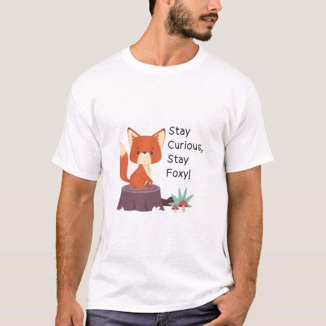 Stay Foxy Inspirational Men’s Fox Tee (Framsida)