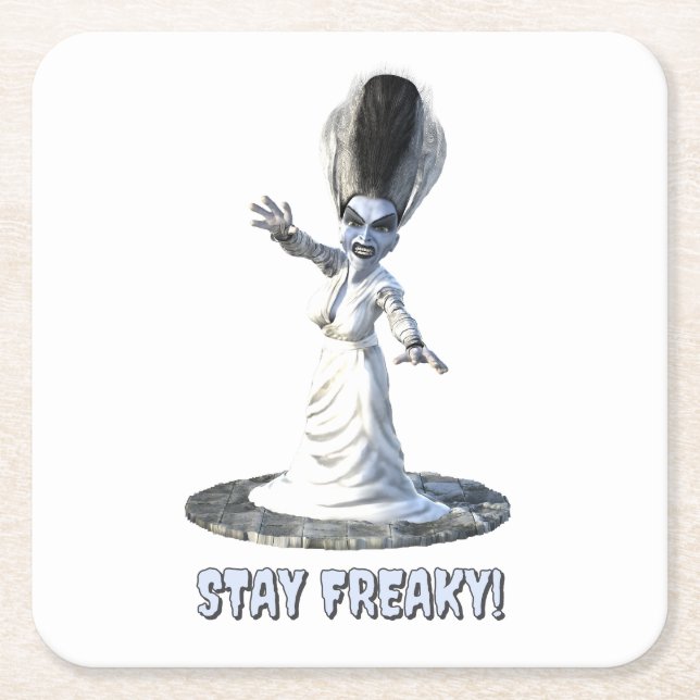 Stay Freaky! Bride of Frankenstein Underlägg Papper Kvadrat (Framsidan)
