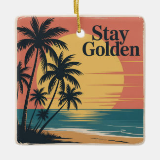 Stay Golden Julgransprydnad Keramik
