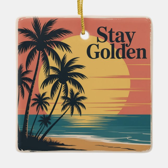 Stay Golden Julgransprydnad Keramik (Framsida)