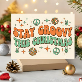 Stay Groovy This Christmas Helgkort
