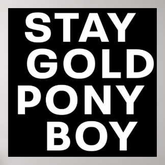 STAY GULD PONY BOY POSTER