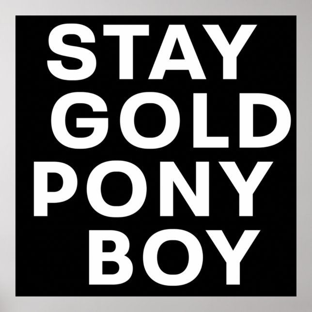 STAY GULD PONY BOY POSTER (Framsidan)