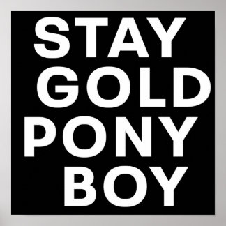 STAY GULD PONY BOY POSTER