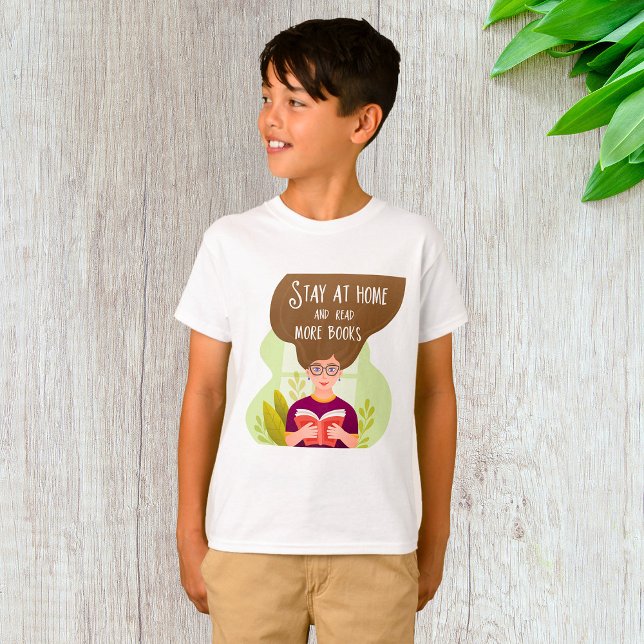 Stay Home Read More Books Book Lover T Shirt (Skapare uppladdad)