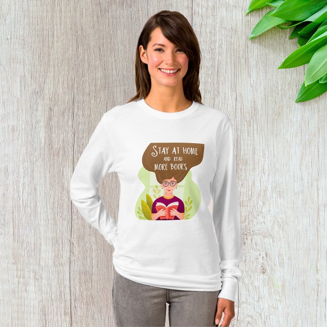 Stay Home Read More Books Book Lover T Shirt (Skapare uppladdad)