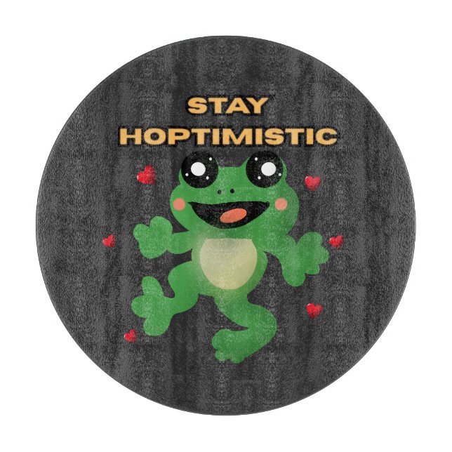 Stay Hoptimistic Cute Frog Pun Funny Frog Lover Gi (Framsidan)