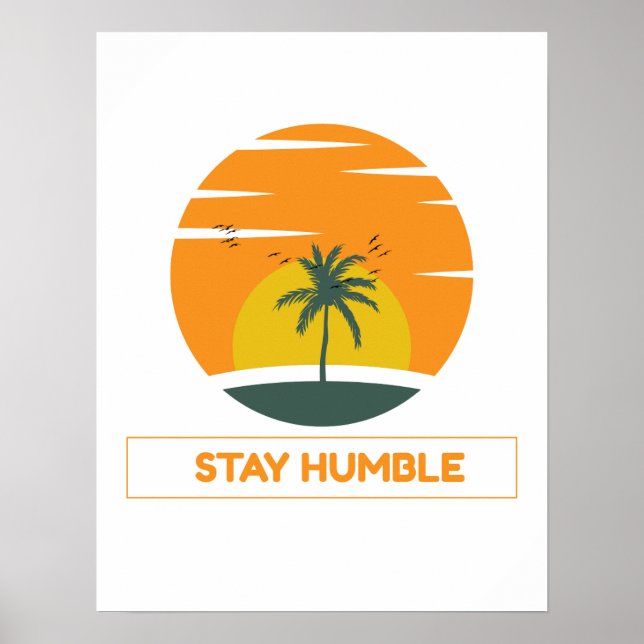 Stay Humble – Minimal Motivational Quote Design Poster (Framsidan)