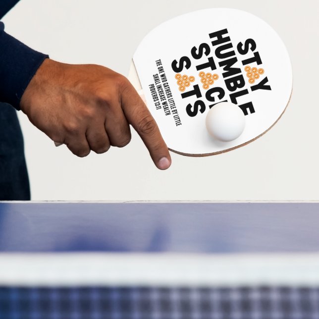 STAY HUMBLE STACK SATS Crypto Pingisracket (Insitu)