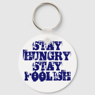 STAY HUNGRIG STAY FOOLISH STEVE JOBS APPLE KEYCHAI NYCKELRING