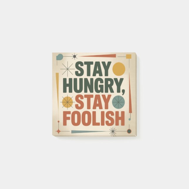 Stay Hungry, Stay Foolish Post-it Block (Framsida)