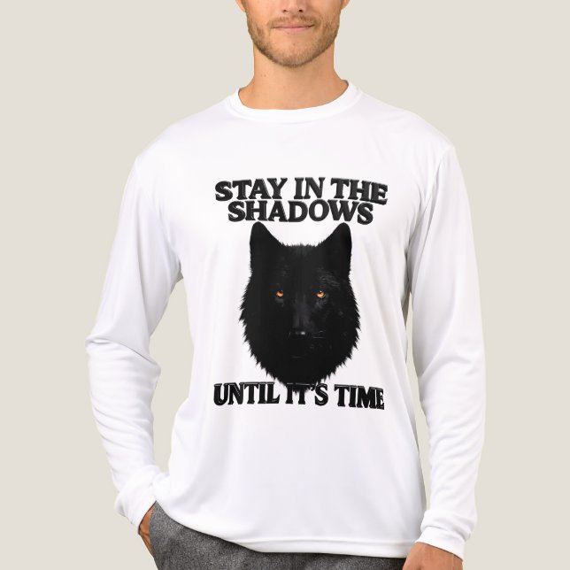 Stay In The Shadows Wolf Nature Design Men's T-Shi T Shirt (Framsida)