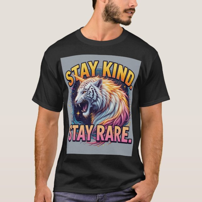 Stay Kind Stay Rare | Bold Rare Animal Quote T-Shi T Shirt (Framsida)