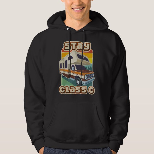 Stay Klass C Klassy husvagnscamping Hoodie (Framsida)