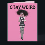 STAY KONSTIG FRIENDS GOTH GIRL FÖDELSEDAGSKORT KORT<br><div class="desc">STAY KONSTIG BIRTHDAY CARD.</div>