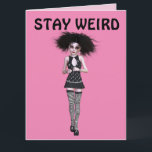 STAY KONSTIG FRIENDS GOTH GIRL FÖDELSEDAGSKORT KORT<br><div class="desc">STAY KONSTIG BIRTHDAY CARD.</div>