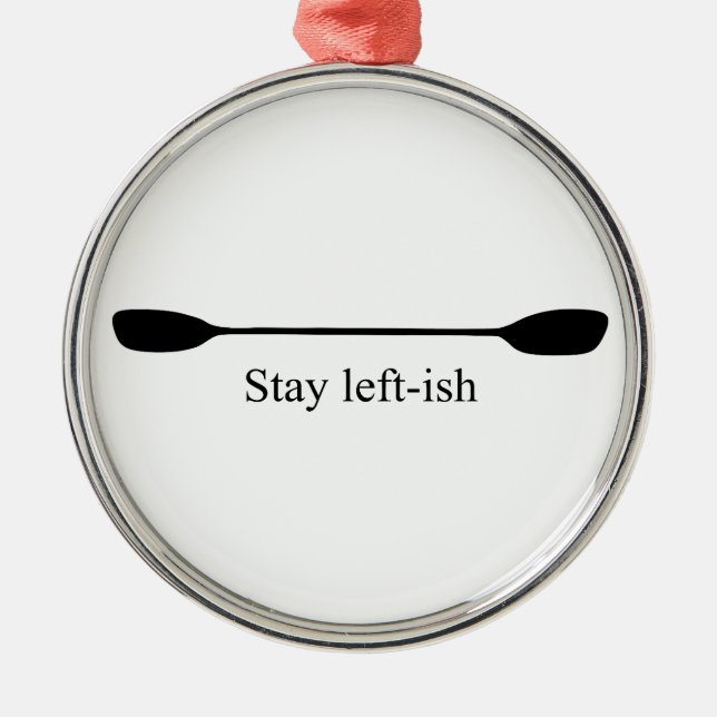 Stay Left-ish Kayak Paddle Julgransprydnad Metall (Framsidan)