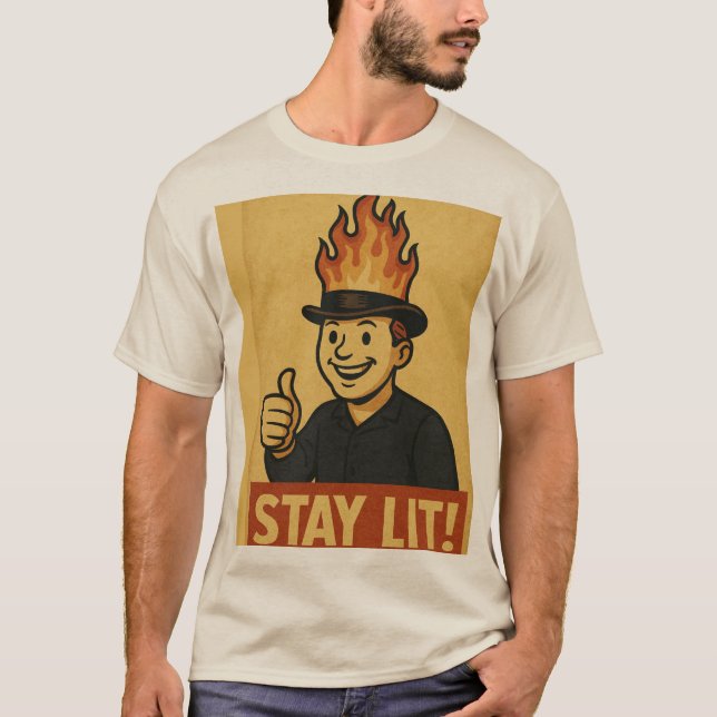 Stay Lit T Shirt (Framsida)