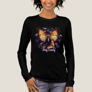 Stay Lovely Butterfly & Flower T-Shirt men & women