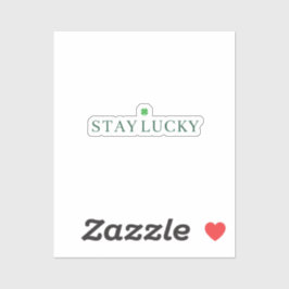 Stay Lucky Minimalist Thin Typography St Patrick  Klistermärken