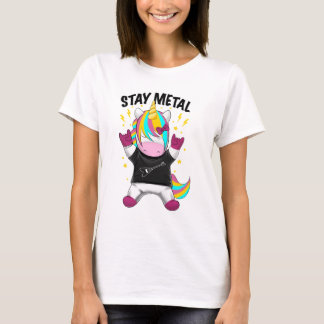 Stay metal unicorn t shirt