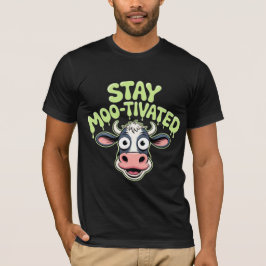 Stay Moo-tivated Cow T Shirt