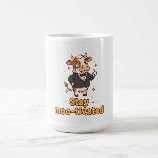 Stay Motivated Cow Mug Kaffemugg (Center)