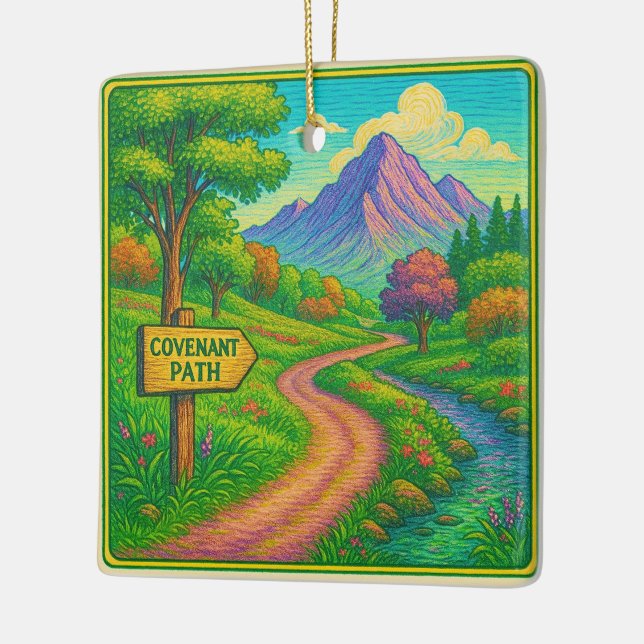 Stay on the Covenant Path Julgransprydnad Keramik (Vänster)