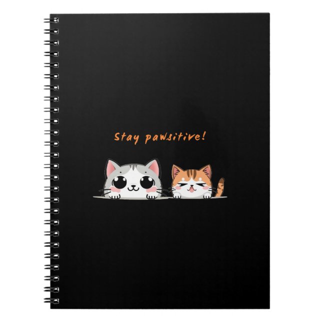 Stay pawsitive anteckningsbok (Framsidan)