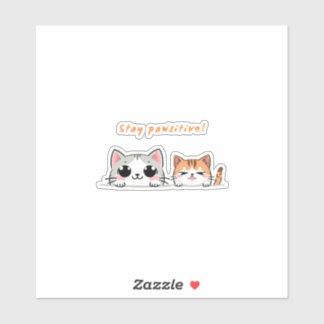 Stay pawsitive klistermärken