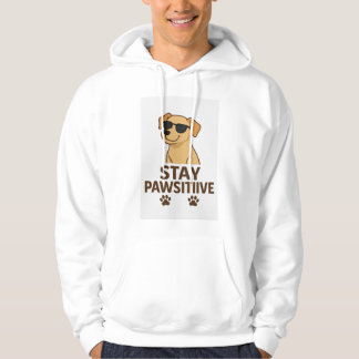 Stay Pawsitive – Söt Hund T-Shirt för Kännare Hoodie