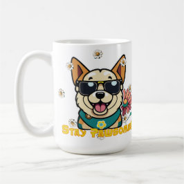 Stay Pawsome Corgi: Fun & Floral Dog Design Kaffemugg