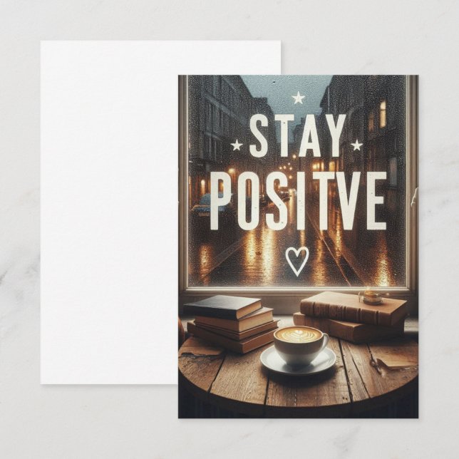 stay positive inbjudningar (Fram/baksida)