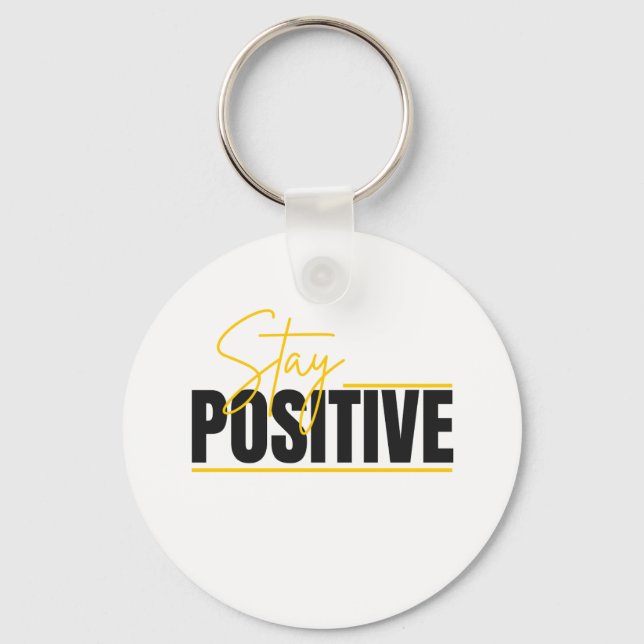Stay Positive Keychain – Daily Motivation in Your  Nyckelring (Framsida)