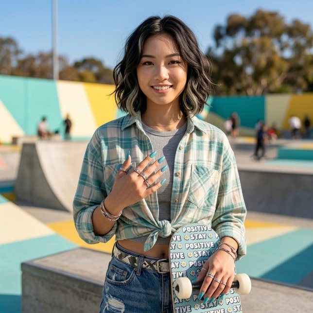 Stay Positive Mini Skateboard Bräda 18,5 Cm (Skapare uppladdad)