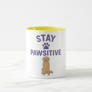 stay positive, stay pawsitive mugg