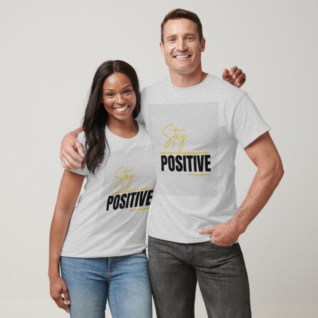 Stay positive T-shirt för unisex (Unisex)