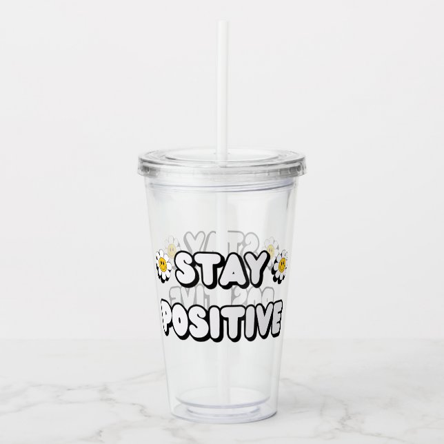 Stay Positive Take Away Mugg (Framsida)