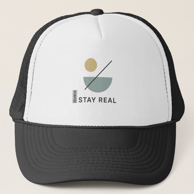 STAY REAL-Truckerkeps med minimalistisk inställnin Keps (Framsida)