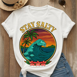 STAY SALTY T shirt Ocean Vågar