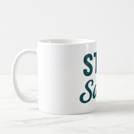 Stay Salty Teal Coastal Life Ocean Graphic Surfer Kaffemugg