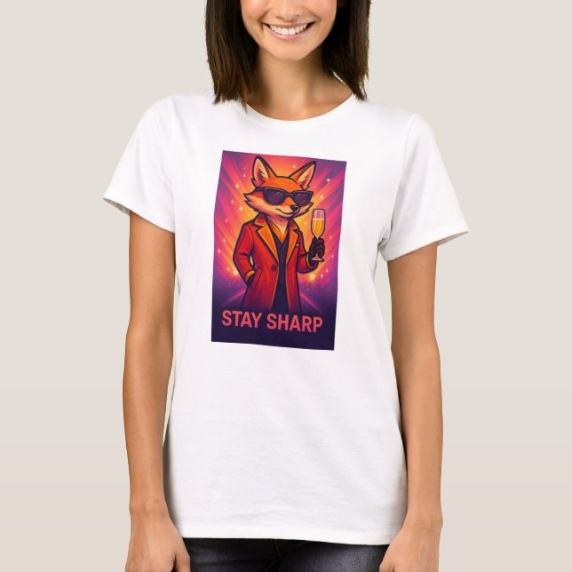 Stay Sharp - Luxury Fox T Shirt (Framsida)