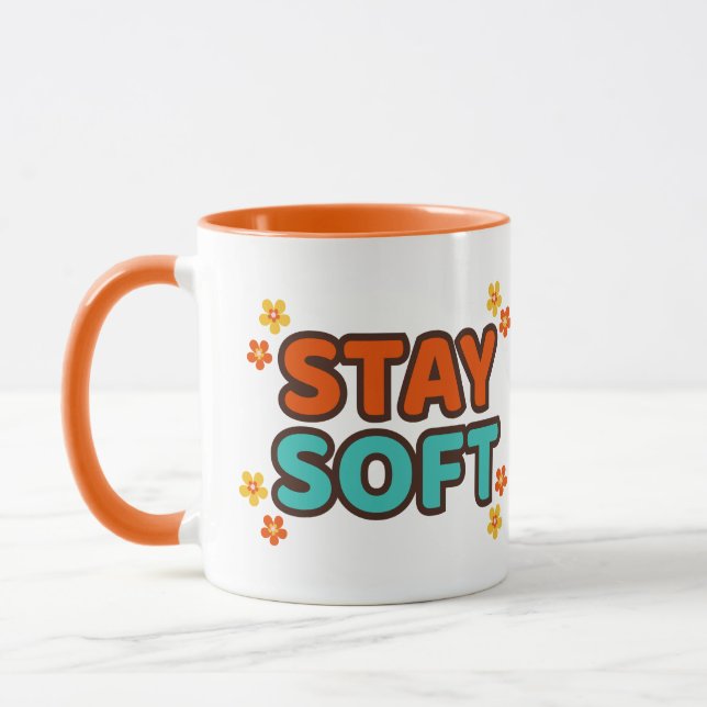 Stay Soft - Floral mug Mugg (Vänster)