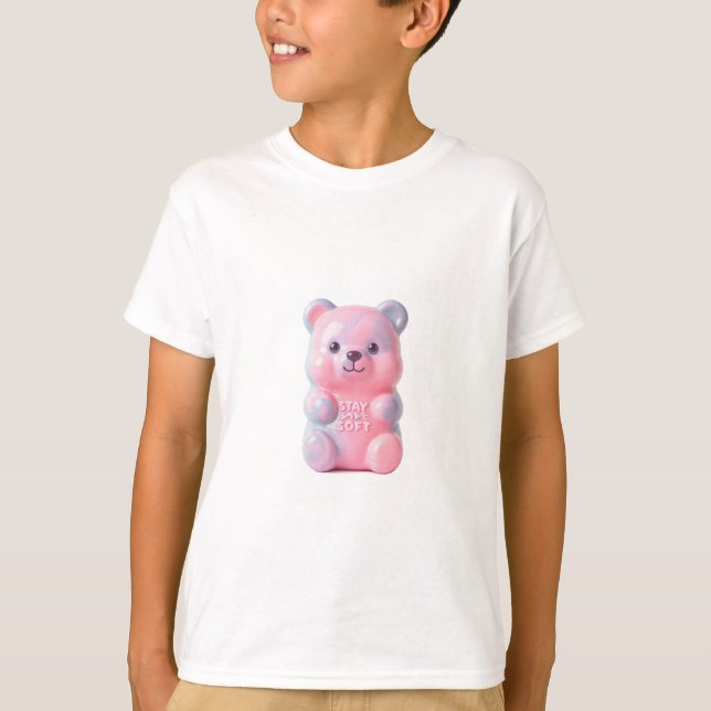 STAY SOFT Smältande Gummibjörn  T Shirt (Framsida)