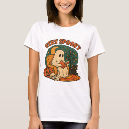 Stay spooky ghost png • Library Ghost Print • Retr T Shirt