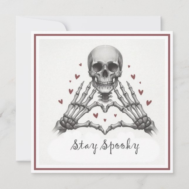 Stay Spooky Valentine Julkort (Framsida)