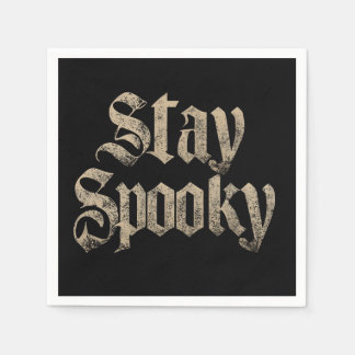 "Stay Spooky" Vintage Gothic Typography Pappersservett