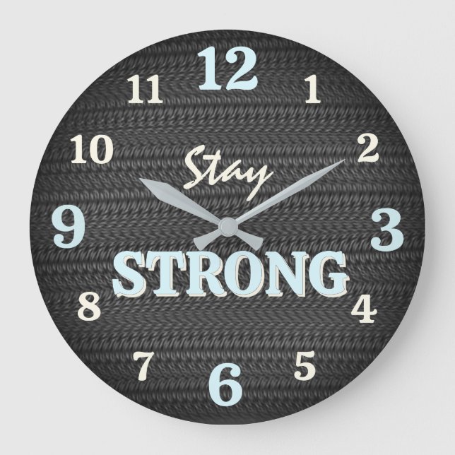 Stay Strong Industrial Gym Stor Klocka (Framsida)